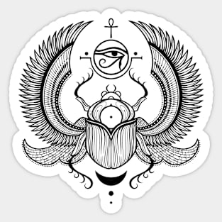 Sacred Scarab. Egyptian Beetle Sticker